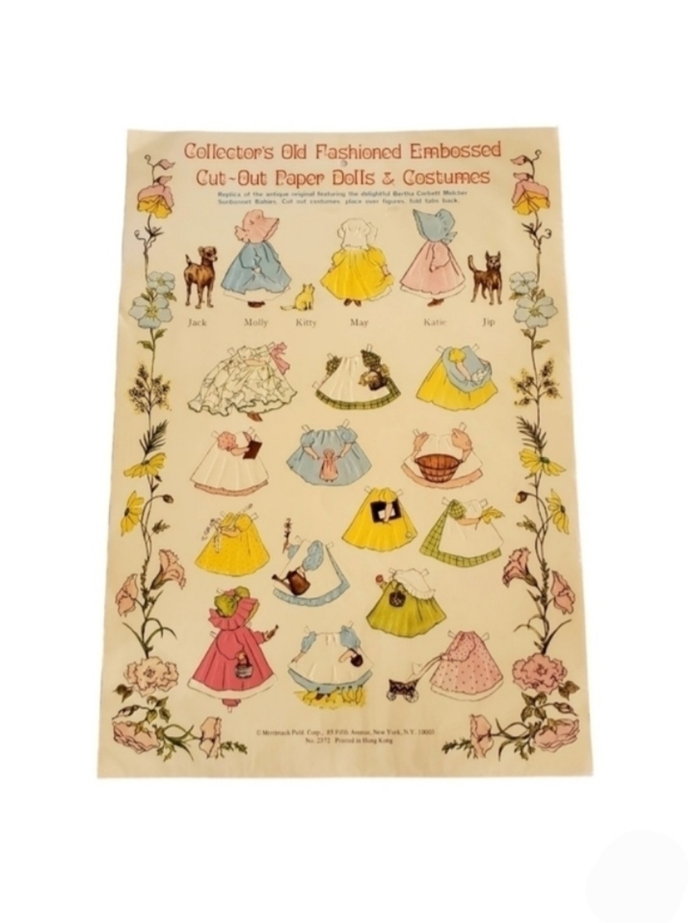 Old Fashioned Embossed Cut-Out Paper Dolls
